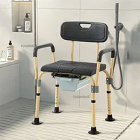 Commode Toilet Seat Adjustable Height Bath Chair for Elderly Disabled Shower Chair for Inside Shower Bathtub Portable Toilet 1