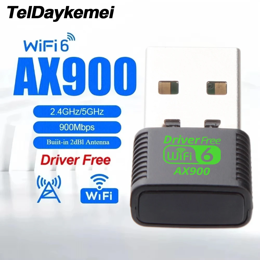 USB WiFi 6 어댑터 동글 AX900 듀얼 밴드 2.4G/5GHz USB WiF..