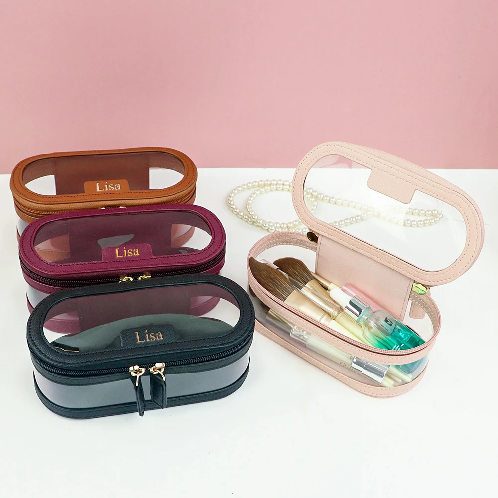 Customized multi-color PU leather PVC makeup and washroom bag with large storage capacity and waterproof makeup bag 2