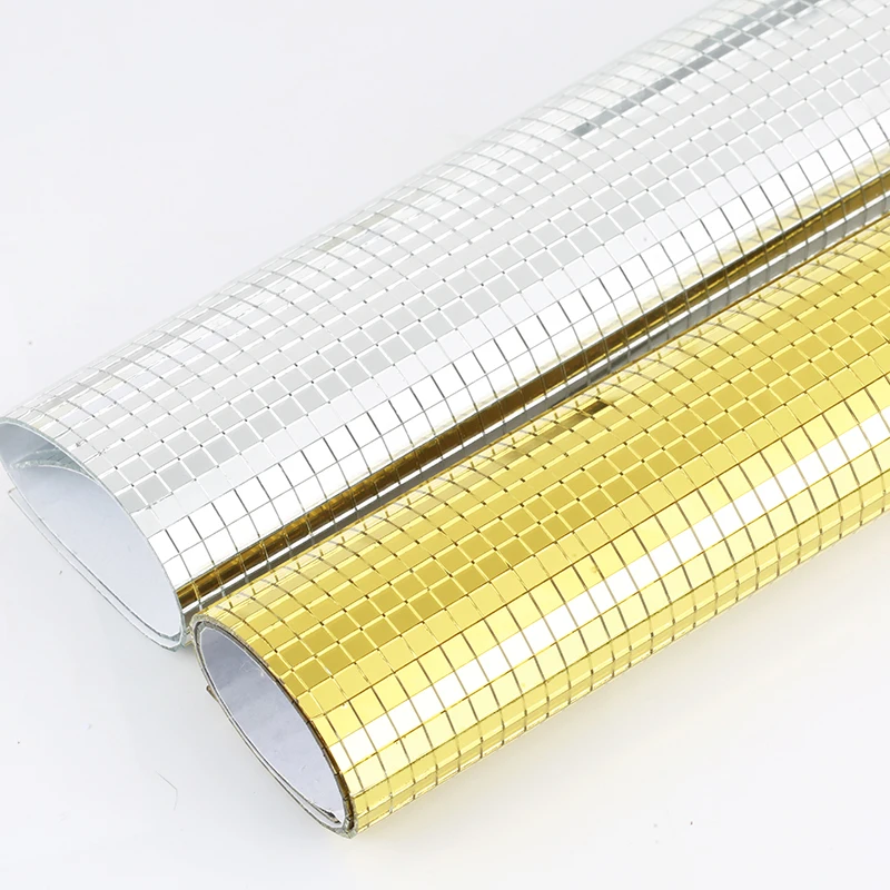 30x30cm Self-Adhesive Square Glass Mirrors Mosaic Tiles Sliver/Gold Glass Mirror Wall Sticker For DIY Handmade Home Decoration glass mosaic tiles diy mosaic supplies mirror mosaic tiles