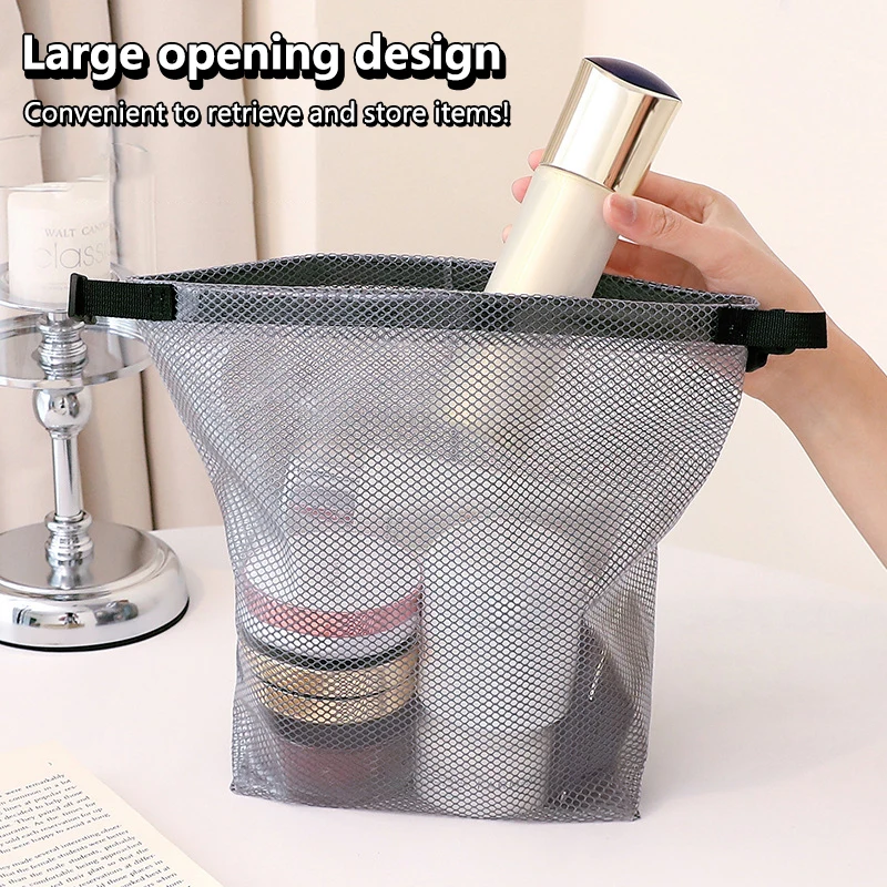 Portable Large Capacity Shopping Bag Snap Toiletry Bag Transparent Waterproof Tote Bag Cosmetic Storage Bag Handbag 3
