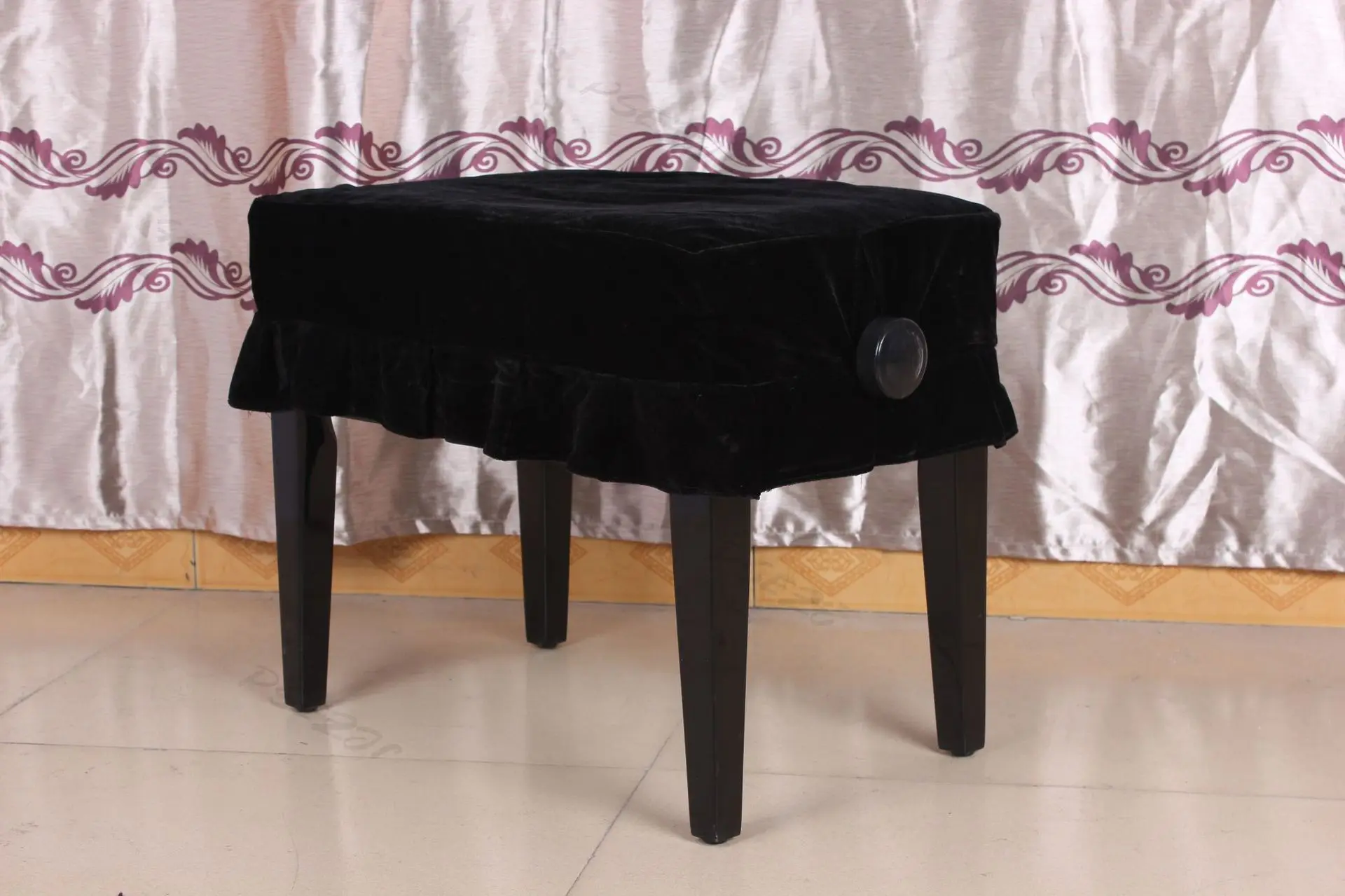 Description Picture 5 of itemInstrument Piano Single Bench Cover Gold Velvet Dust Cover Washable Multiple Colors To Choose From