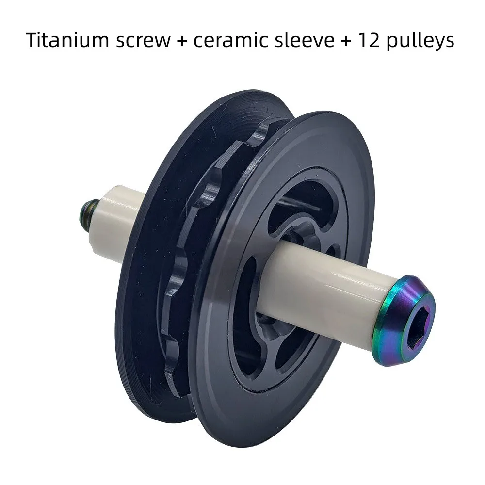 Folding bicycle chain tensioner shaft pulley for brompton Cline Pline Tline titanium screw + ceramic sleeve + 12T guide wheel