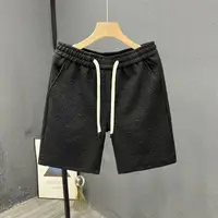 High-end Jacquard Light Luxury Casual Style Shorts Men's Trendy Brand Five-point Pants 2025 New