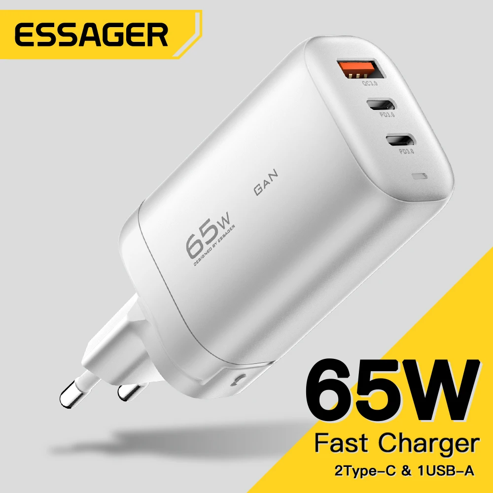 

Зарядное устройство Essager, 65 Вт, USB Type-C, QC PD 3,0