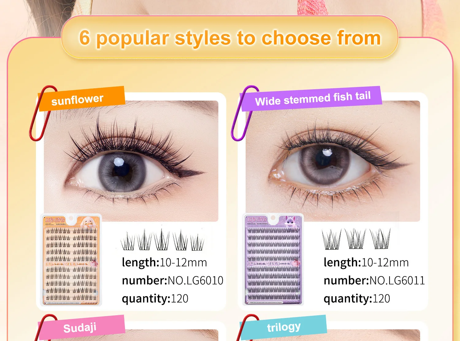 Description Picture 4 of itemNew Self-Adhesive Eyelashes No Glue Fake Lashes Extensions Reusable Eyelashes Glue-free False Eyelashes Individual Lashes Makeup