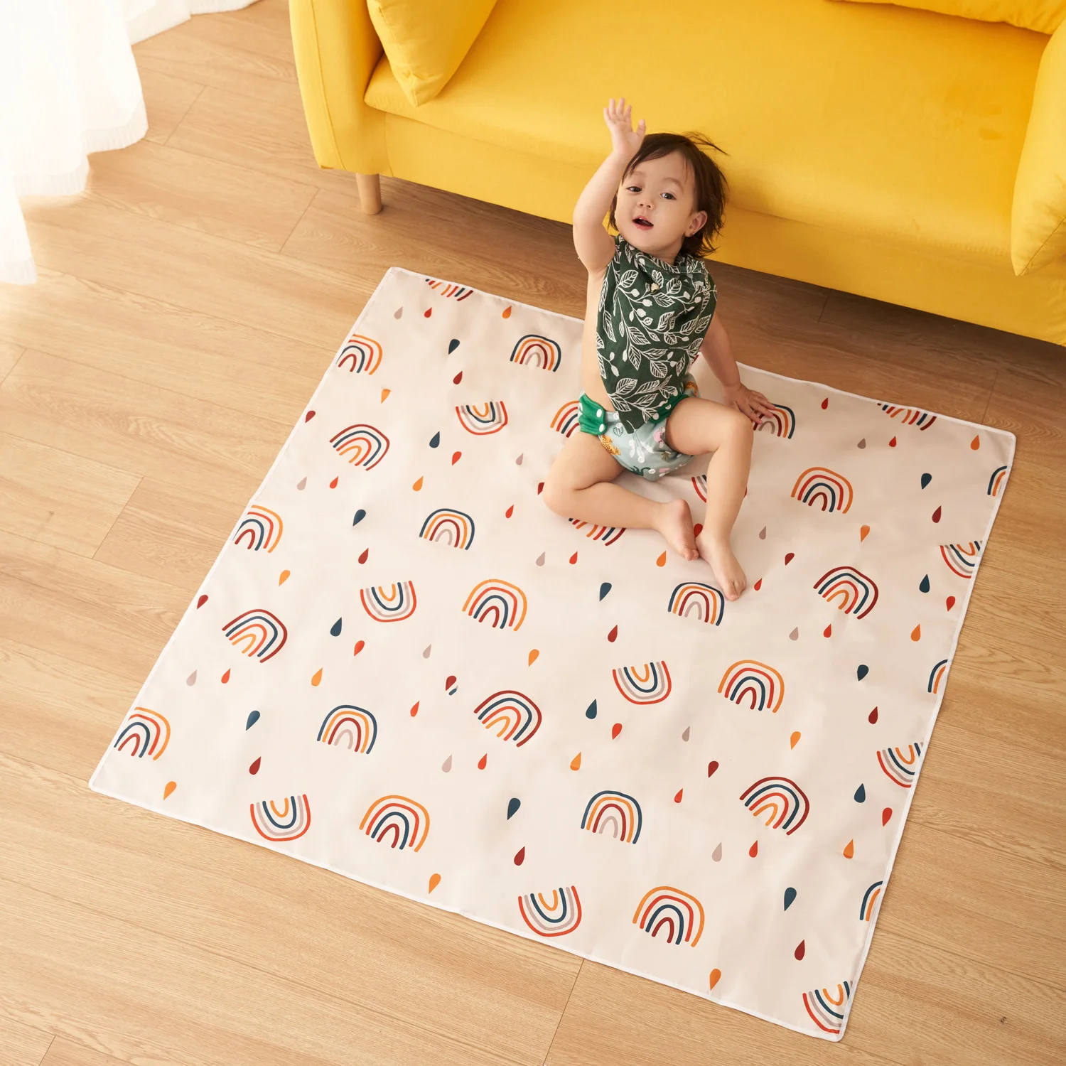 

Baby Play Mat Rainbow Blanket Photographed Props Newborn Swaddle Wrap Creative Baby Bath Towel Carpet Floor Rug Mat