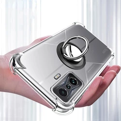 Clear Silicone Soft Shockproof Ring Phone Case for Mi 17T Pro (With Ring)