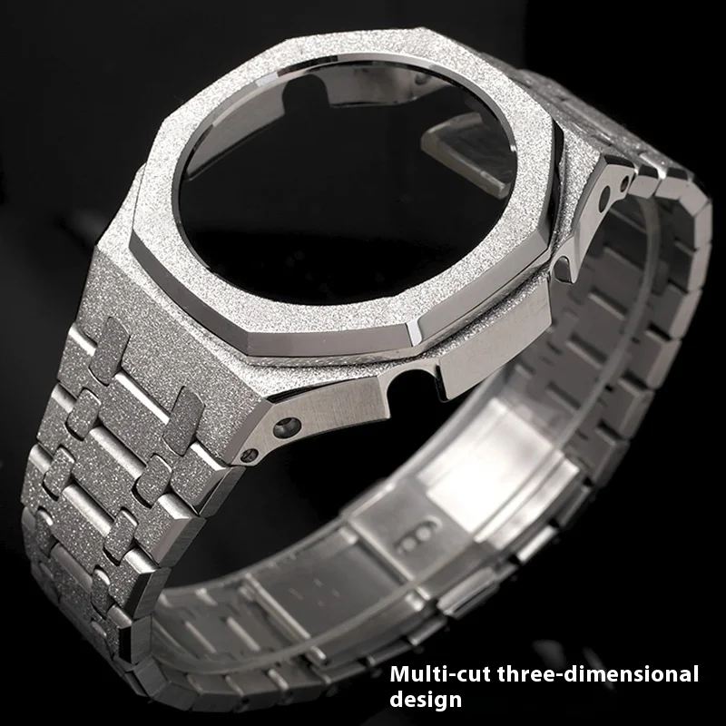 Watch Strap + Watch Case Retrofit Accessorie For Casio G-Shock GA2100 GA2110 Watch Band Watch Set 316 Metal Bracelet With Tools