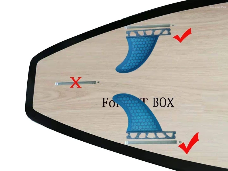 FUT Plug GL Small Side Fin Two Pieces Suitable For 3/4 Box Wake Surfboard Tail Fin Fiberglass Material wakeboard