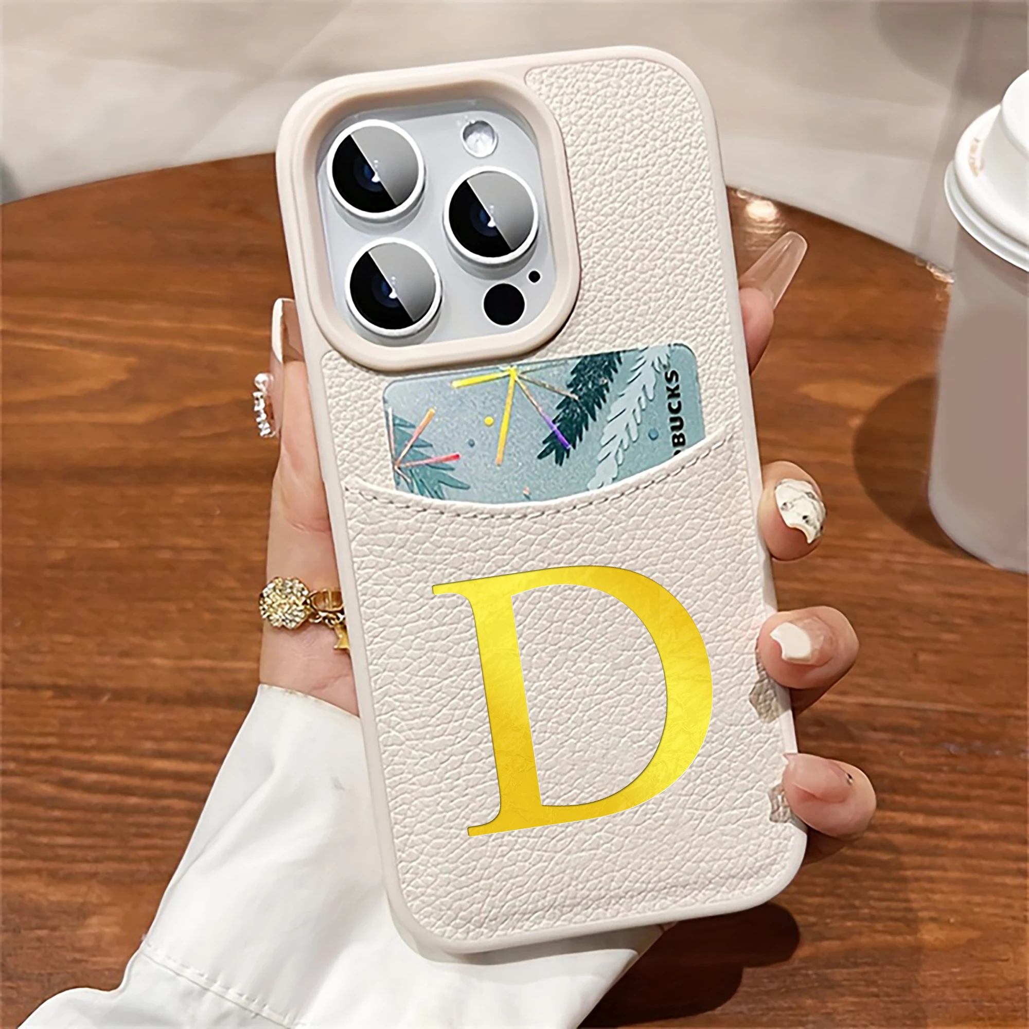 Custom Name Initial Big Letter Insert Card Phone Case For thumbnail 6