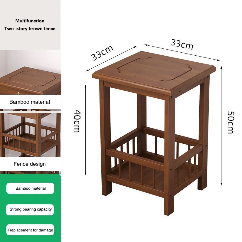 Creative Table Portable Small Tea Table Modern Simple Household Sofa Edge Cabinet Sofa Side Corner Bamboo Rack Storage New