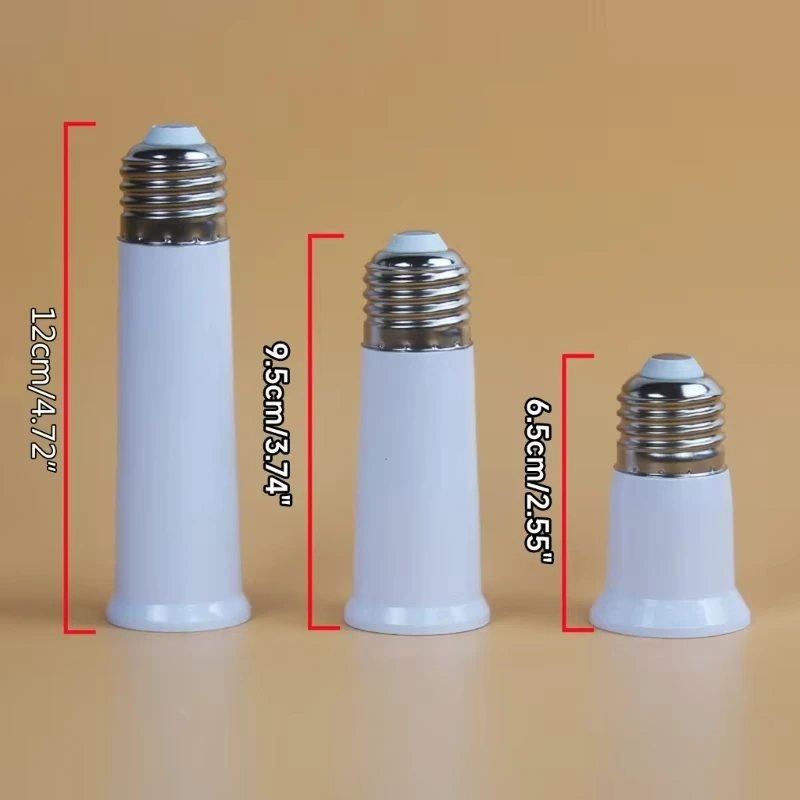 65mm 95mm 120mm E27 to E27 Extender Lamp Holder Base Bulb Extend Extension Socket Adapter LED Light Adapter Converter