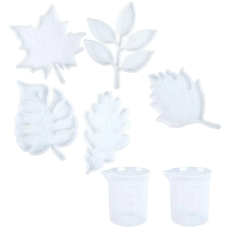 

DIY Silicone Coaster Resin Mold,Maple Leaves Epoxy Resin Casting Molds,100Ml Silicone Cups For Coasters Bowl Mat,Cup Mat