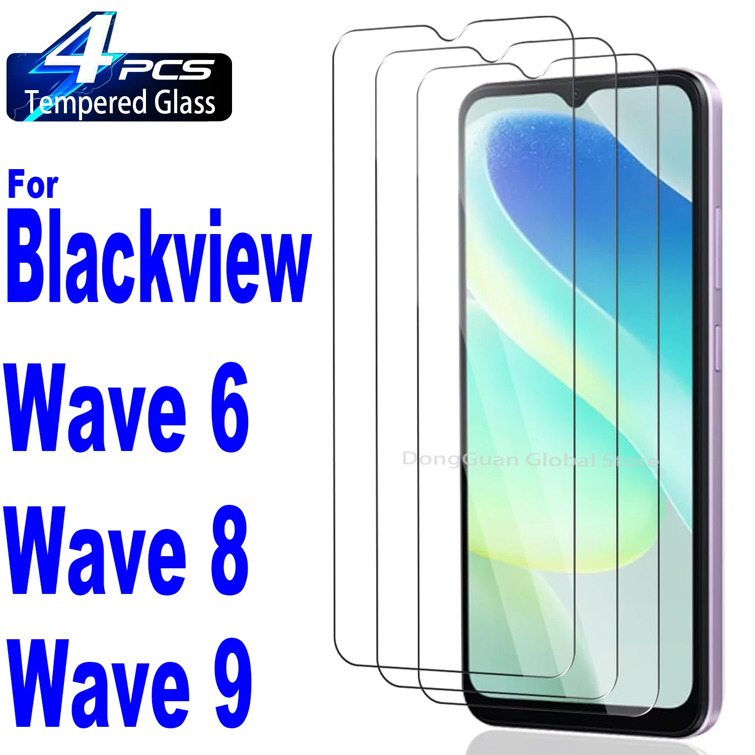 Vetro Temperato Per Blackview Wave 8C / Wave 8 – 2 Pezzi, Pellicola Protettiva Trasparente 0,3 Mm, HD, Anti-impronta