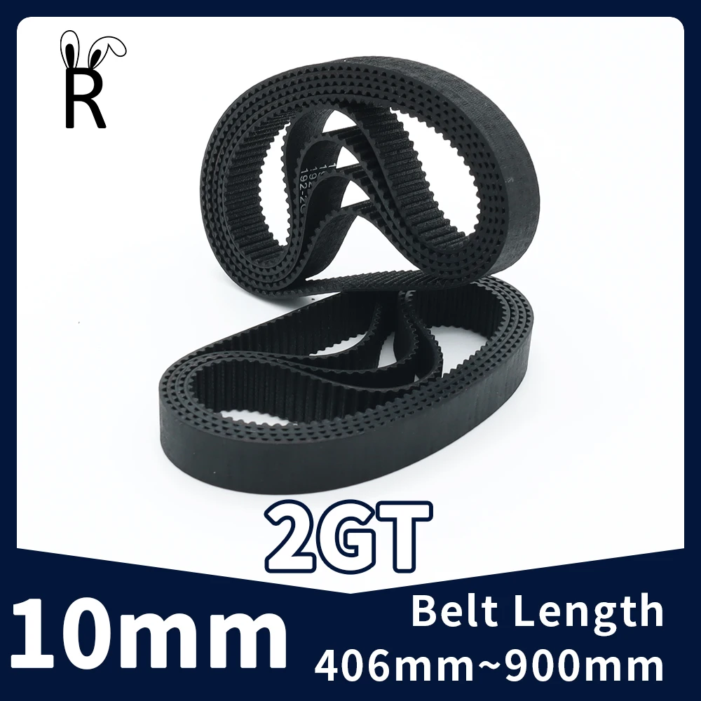 

10mm Timing Belt Width 2GT Belt GT2 Length Perimeter 406mm-900mm 2M Rubber Closed Loop Timing Synchronous Belt Parts 3D Printer