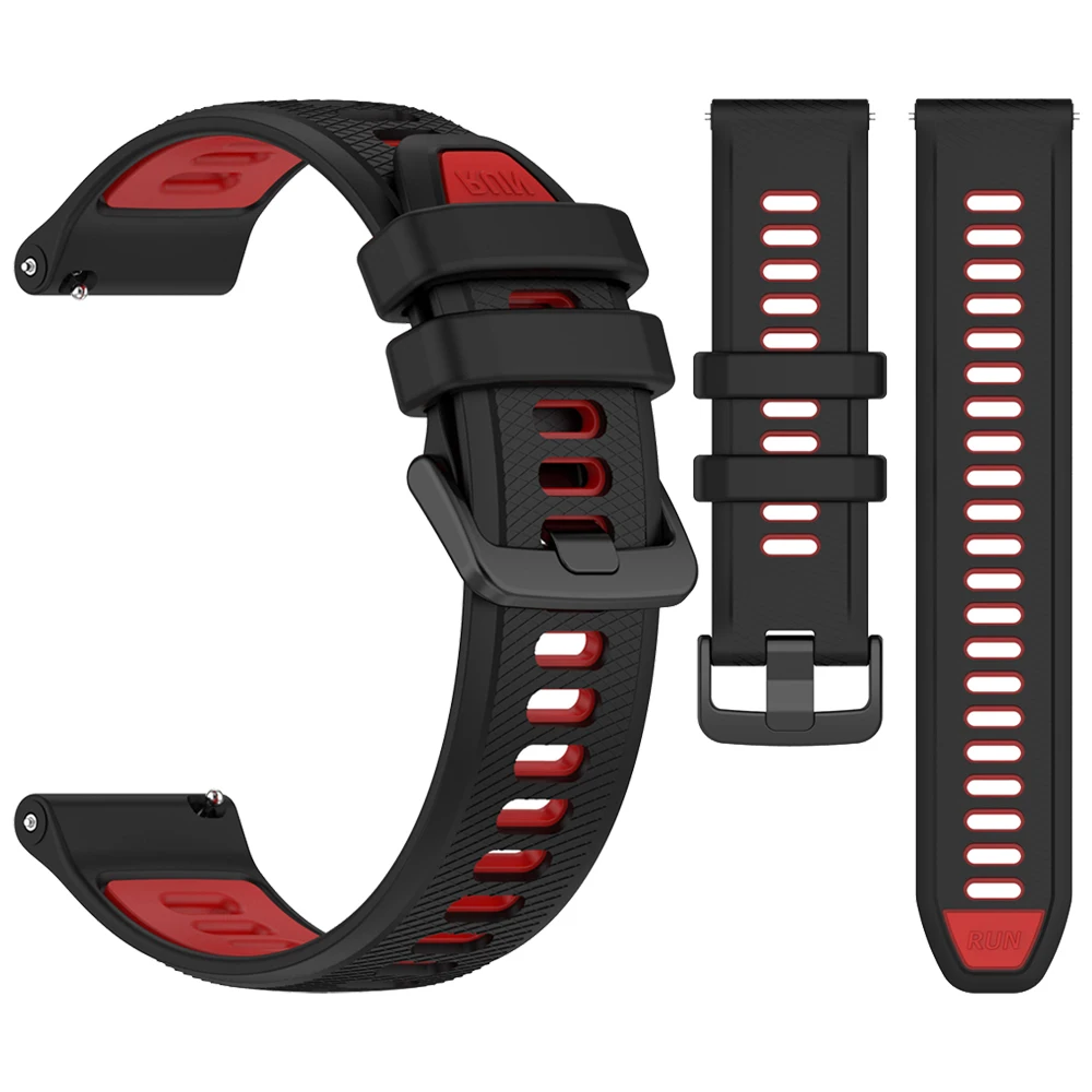 22mm Sport Watchband - Silicone Bracelet, Adjustable Strap Replacement