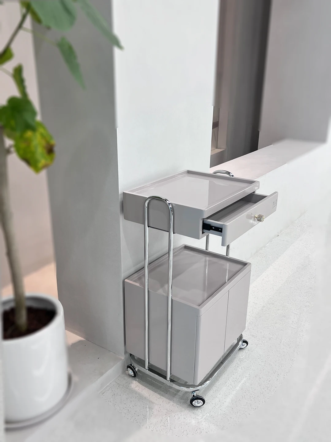 Description Picture 6 of itemTattoo Beauty Salon Trolley Utility Barber Hair Utility Salon Trolley Cosmetic Spa Carrito Auxiliar Salon Furniture BL50ST