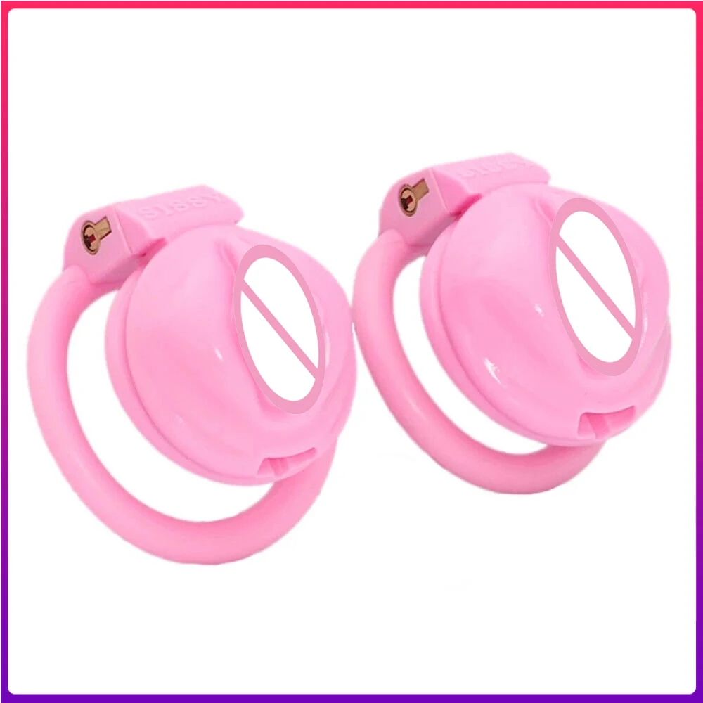 Pussy Liten Rosa Kvinna Kyskhet Bur Bondage Lås Bur Enheter Erotisk Urethral Lock Gay Ladyboy 18_voghion.com