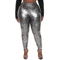 Plus Size Womens Leopard Print Leggings Sexy Stretch High Waist Fitness Trousers Punk Gothic Party Slim Pencil Pants Clubwear - Image 3