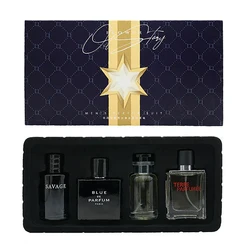 Luxury Men's Cologne Set - 4 - Piece Gift Box with Natural Floral & Fruity Scent 100ml Spray (100ml)