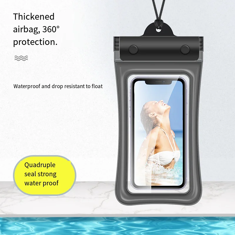 thumbnail image 1 of Funda impermeable para teléfono móvil para natación, bolsas a prueba de agua, funda de TPU para iPhone 12 Pro Xs Max XR X 8 7 Galaxy S10, 1 of 5