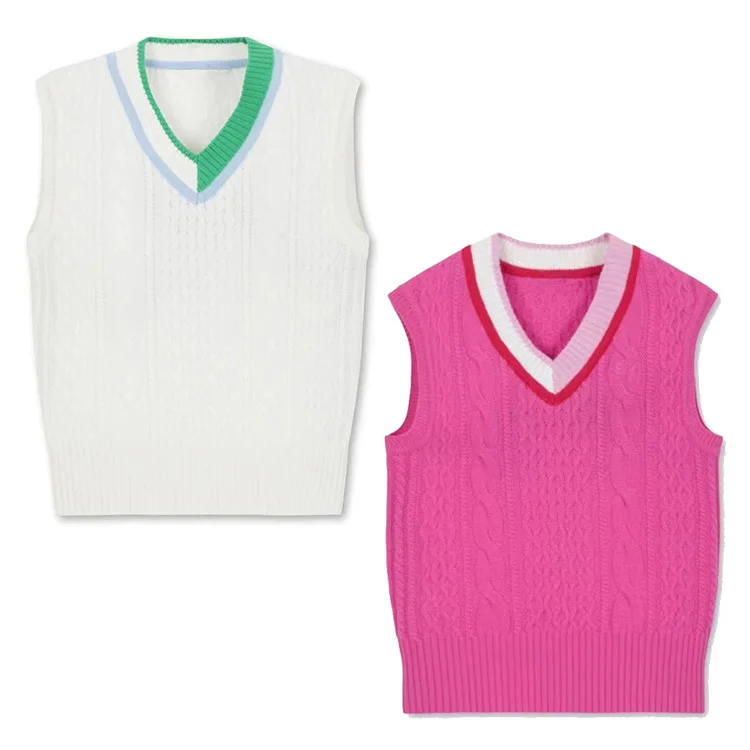 

2024 Spring And Autumn New G4 Golf Clothing Women's Bright Color Age-reducing Vest Sports Casual Fashion Knitted Vest