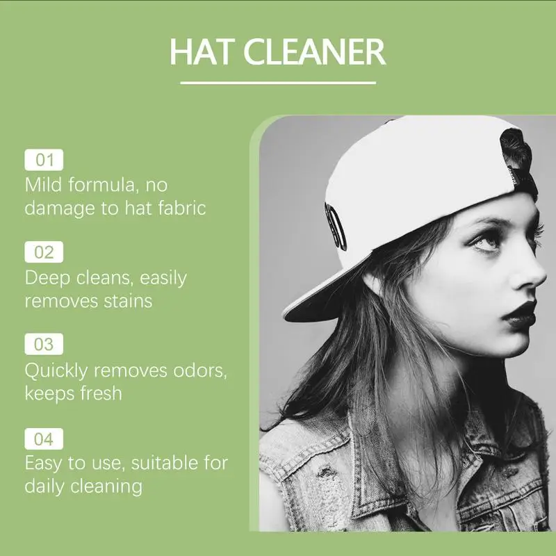 Hat Cleaner For Baseball Caps 120ml Hat Cleaning Foam For Caps Stain Remover Spray Cowboy Hat Cleaning Kit Baseball Hat Washer 4