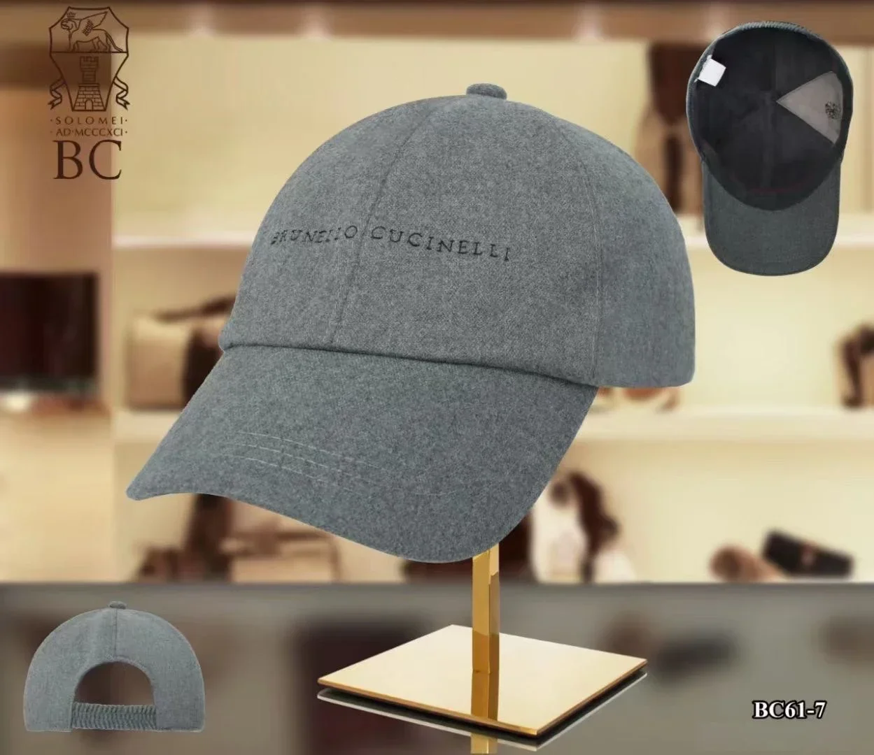 

BILLIONAIRE OECHSLI Hat cap cotton thick 2024 autumn winter new men's Casual fashion embroidery high quality size M-XXXL