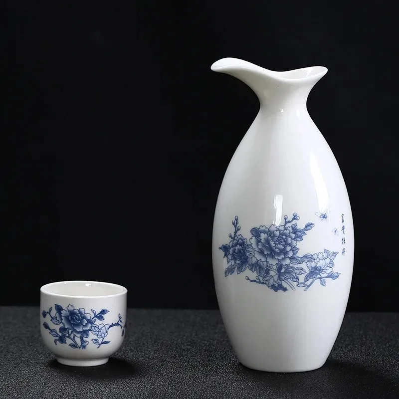 세라믹 중국 와인 디스펜서, 철 냄비 Baijiu 와인 냄비, 유리 세트