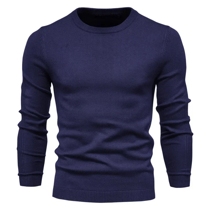 Round neck navy blue