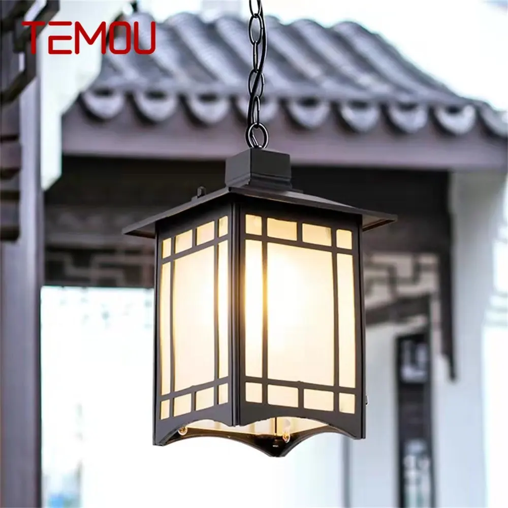 

TEMOU Classical Pendant Light Retro Modern Outdoor LED Lamp Waterproof for Home Corridor Decoration