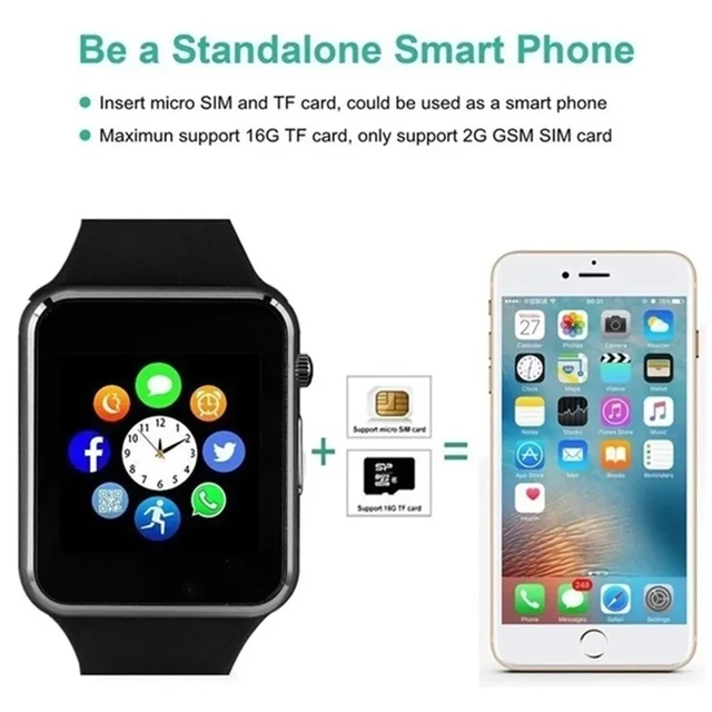 TF tarjeta SIM de pulsera de MP3 teléfono Smartwatch GT08 Reloj inteligente  de los hombres para smartphone Android - China Reloj inteligente y GT08 Reloj  inteligente precio