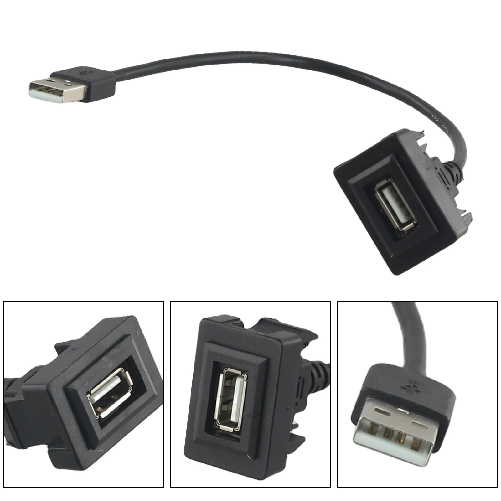 

1Pcs Car Dashboard Flush Mount USB Male The Real Color Of The Item May Be Slightly Different From The Pictures Shown On