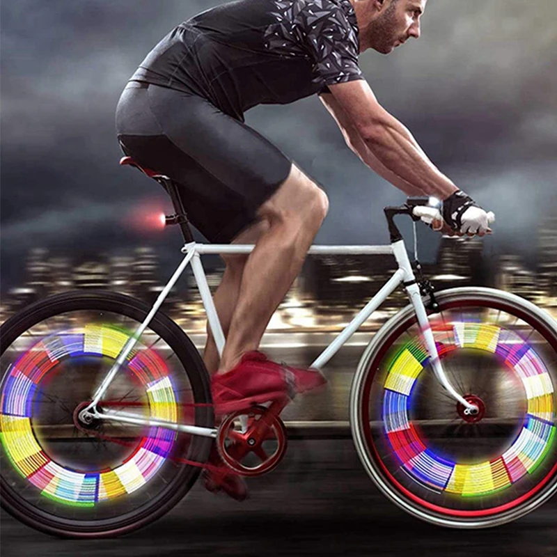 Bicycle Spokes 12Pcs/set Colorful Reflective Spoke Ring