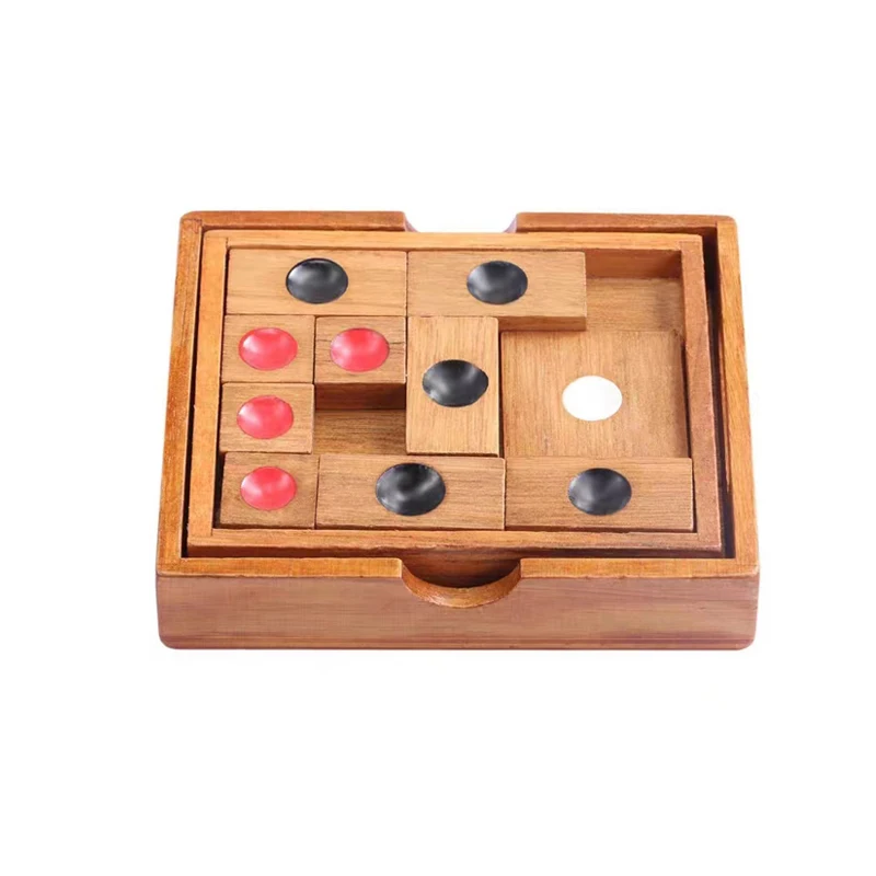 Wooden Sliding Block Puzzle Huarong Road Brain Teaser Logical Thinking Games For Kids And Adults Juegos De Mesa Divertidos 4