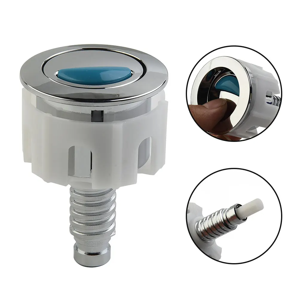 

Toilet Push Button Dual Flush Toilet Water Switch Chrome Water Saving Valve For Cistern Tank 38-49mm Bathroom Accessories