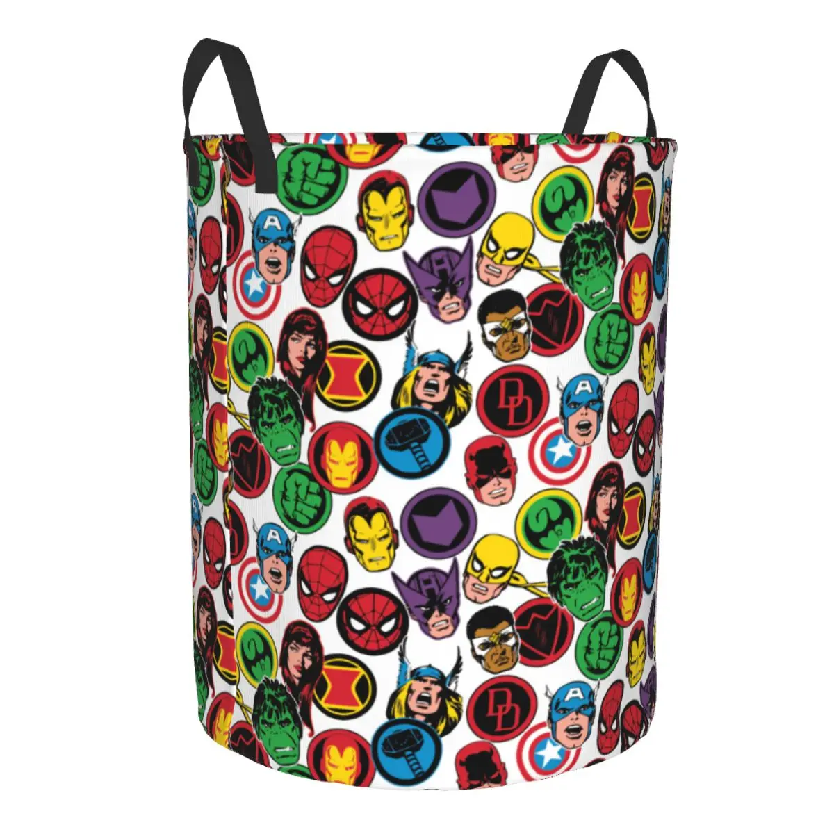 Laundry basket portable hamper superhero movie collection laundry hamper large storage basket action Spider Man comics girls boys toy organizer