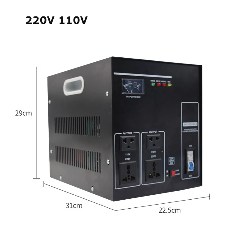완전 자동 전압 조정기 220V 110V 이중 용도 가정용 에어컨 냉장고 컴퓨터 전..