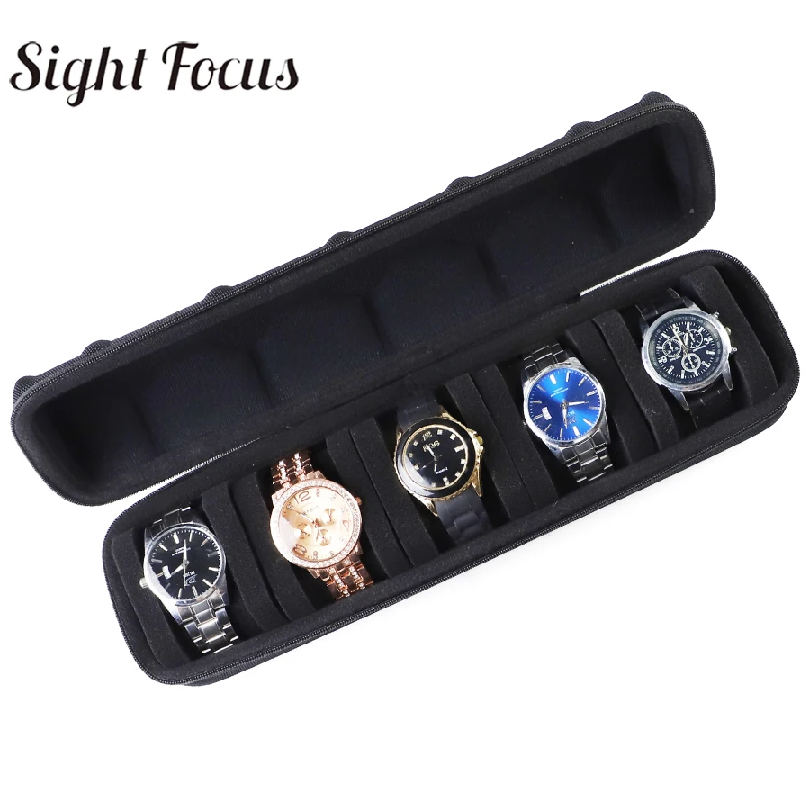 Hard 5 slots Watch Organizer Wrist Watch Box Travel watches storage Boxes Holder Organizer Outdoor EVA Box Portable