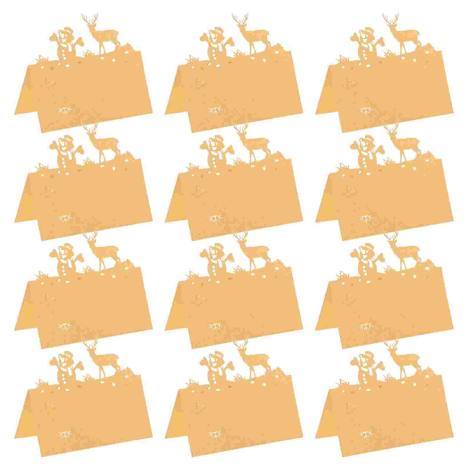 50 Pcs Christmas Party Table Cards Winter Place Holders Name Wedding Reception
