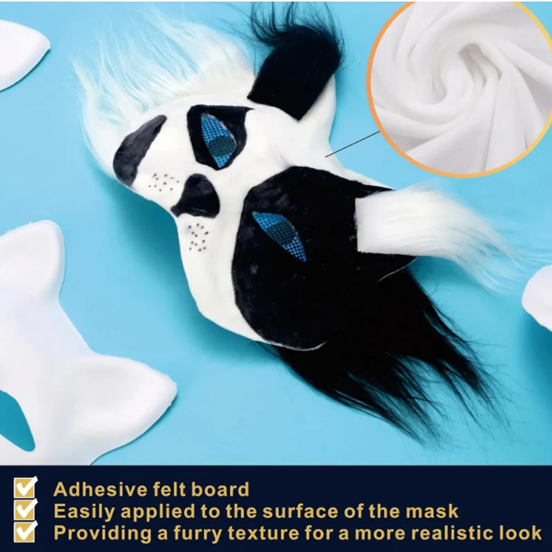 Therian Masque Kit 10 Masques De Chat Vierges En Papier - DIY à Peindre - Pour Halloween, Cosplay Ou Fête DIY Peinture