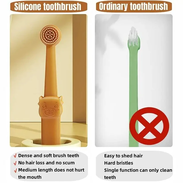 Silicone Soft Pet Toothbrush for Teeth Whitening 5