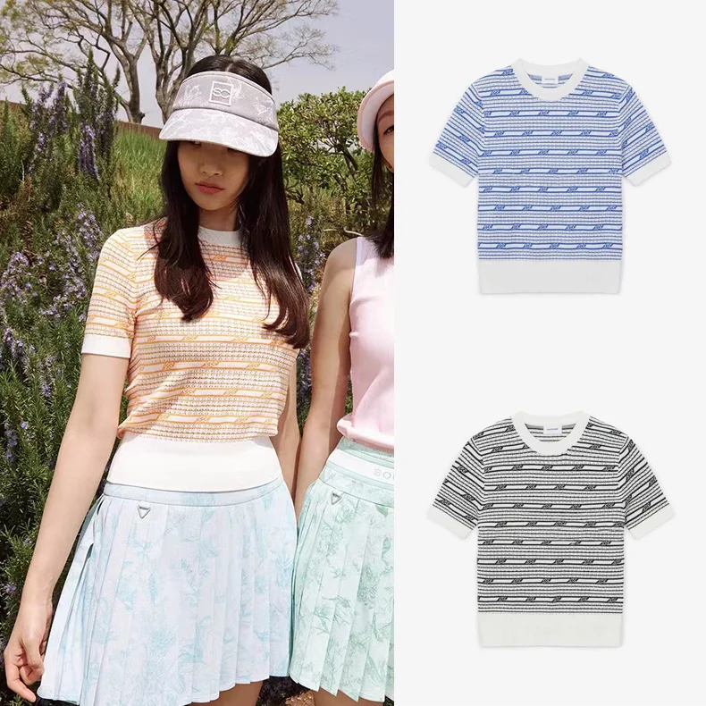 23 Korean Golf clothing women's summer casual breathable printed