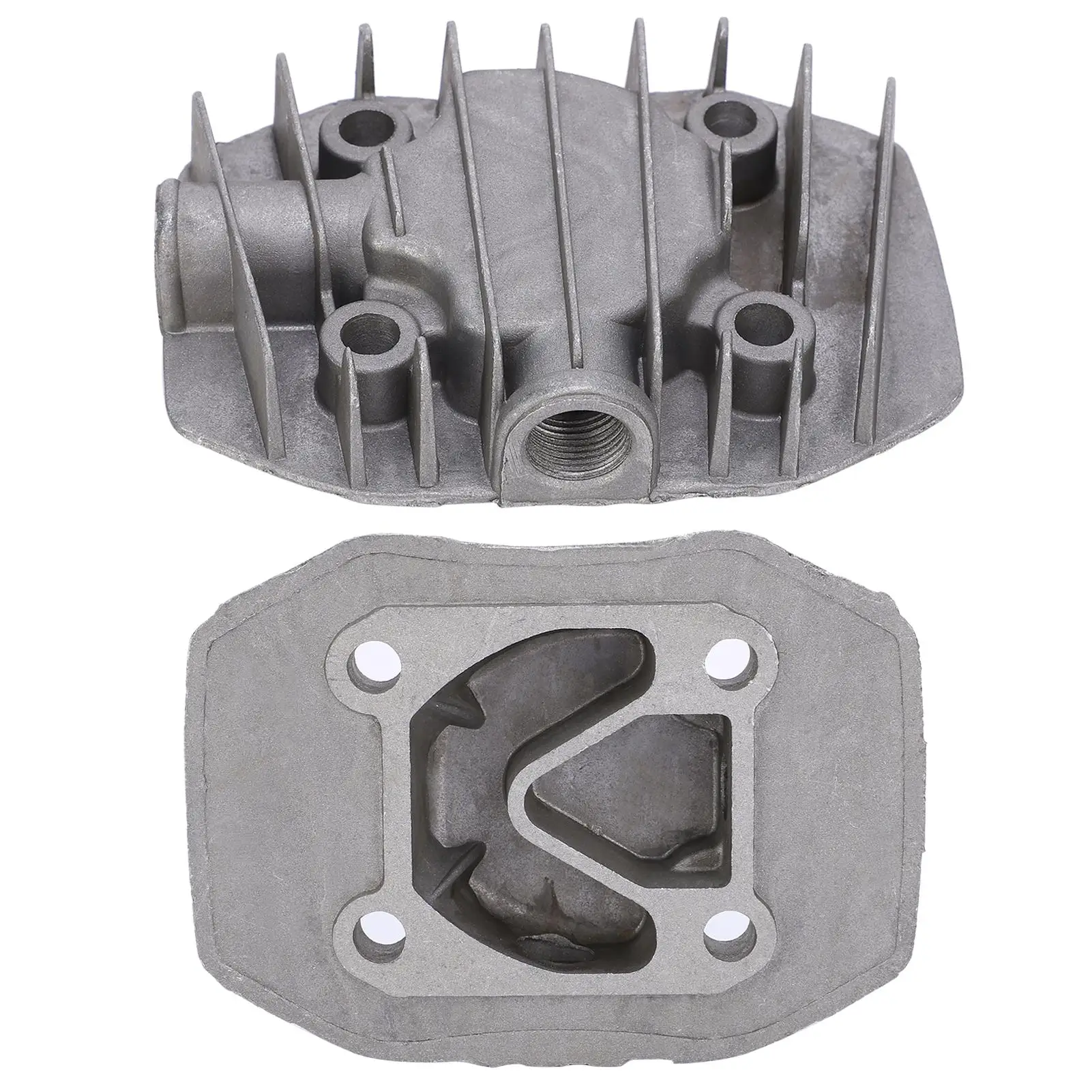 2Pcs Small Aluminum Air Cylinder Head Cooling Parts 48mmx62mm for Compressor
