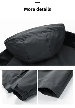 الربيع والخريف نمط وظيفي في الهواء الطلق سترة واقية الرجال ملابس العمل معطف مقنعين سترة تسلق الجبال دعوى وسيم سترة الرجال 6