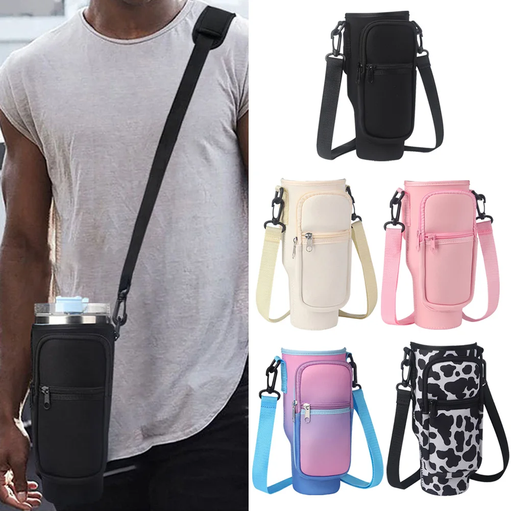 Water Bottle Carrier with Phone Pocket 2