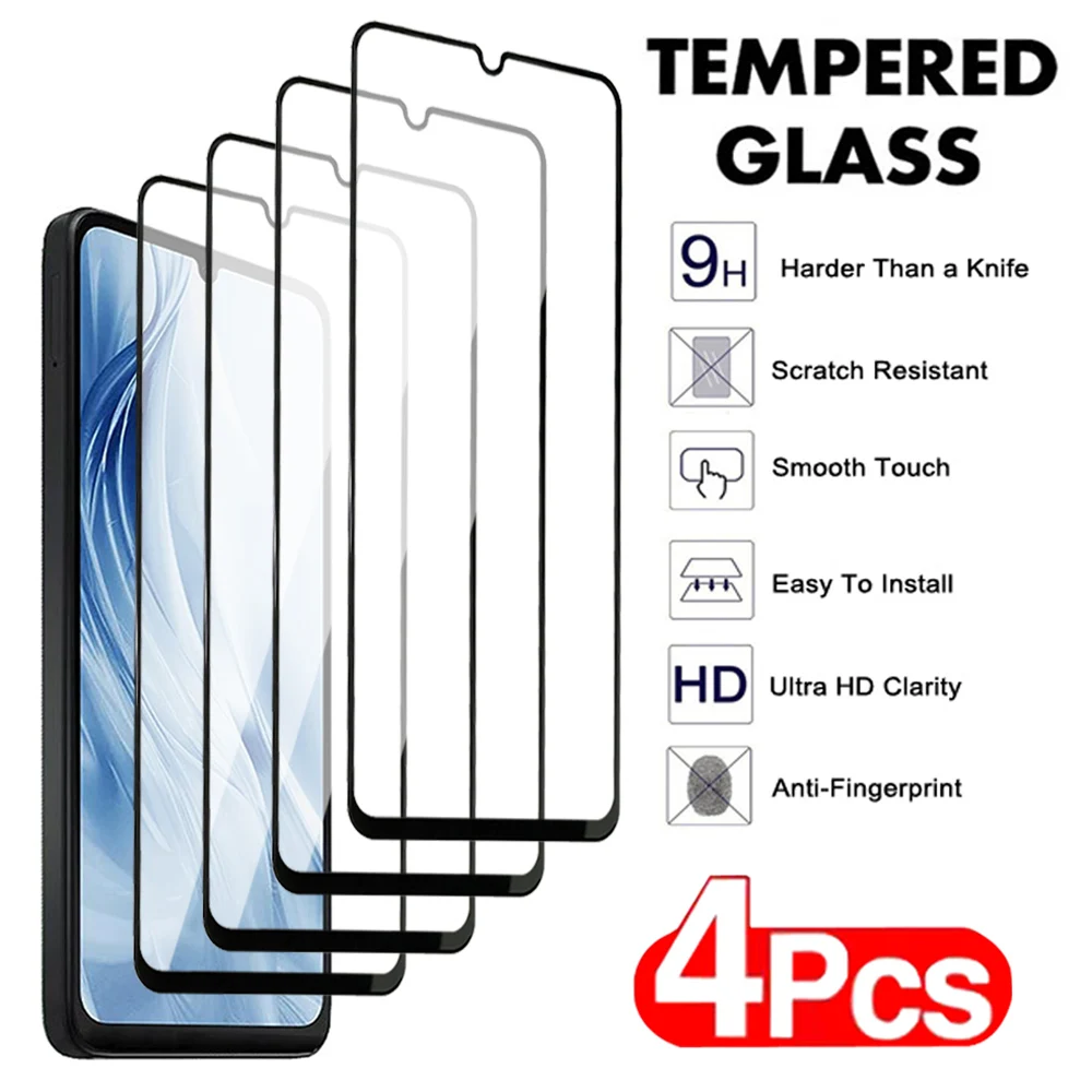 4 Pezzi Di Vetro Temperato Completo Per Redmi 12 12C 13C Proteggi Schermo Redmi A1 A2 Plus Note 13 Pro Pellicola Protettiva In Vetro