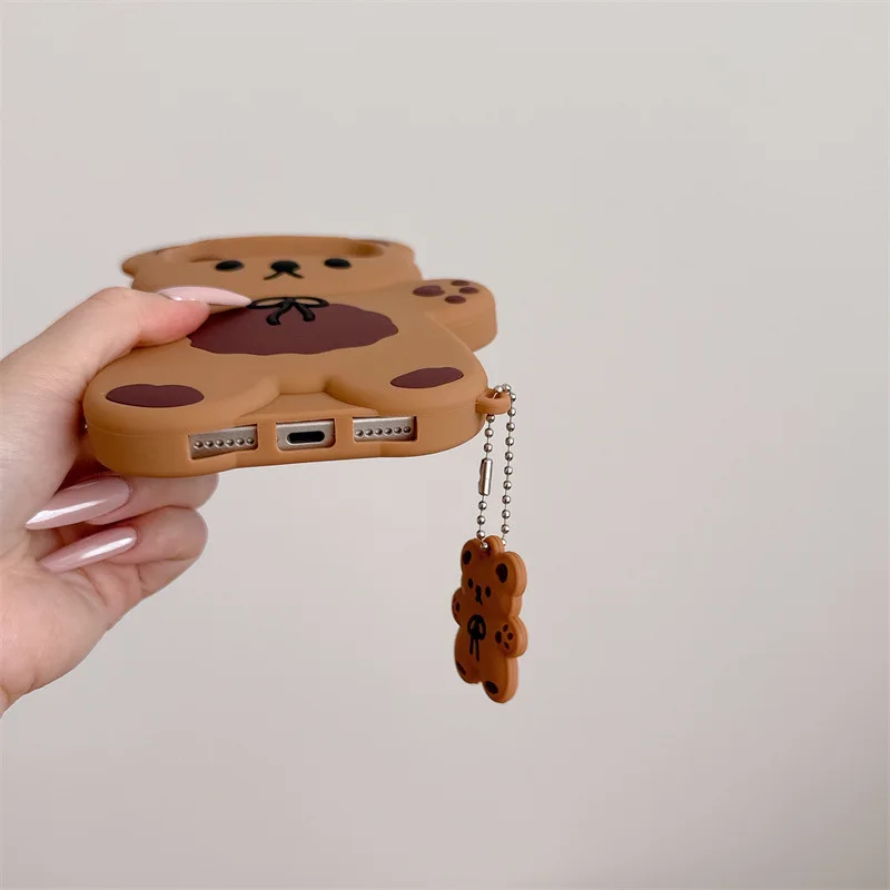 3D Cartoon Bear Silicone iPhone Case – Shockproof Cover — detail image 12