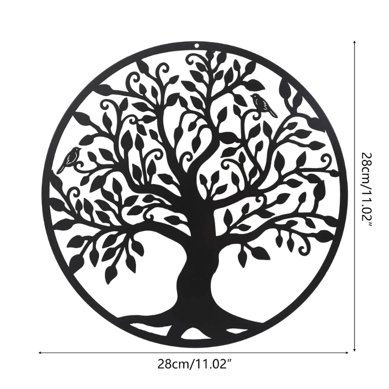 Tree of Life Metal Wall Decoration Indoor Outdoor Garden Farmhouse Decor Hanging Ornament for Home Housewarming Gift 6